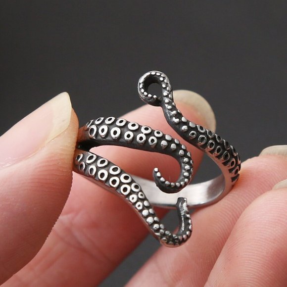 Other - Vintage Octopus Tentacle Open Anique Silver Ring